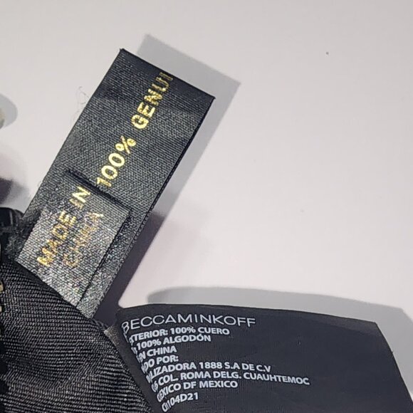 Rebecca Minkoff Black Genuine Leather Crossbody Purse Adjustable Strap - Picture 8 of 9